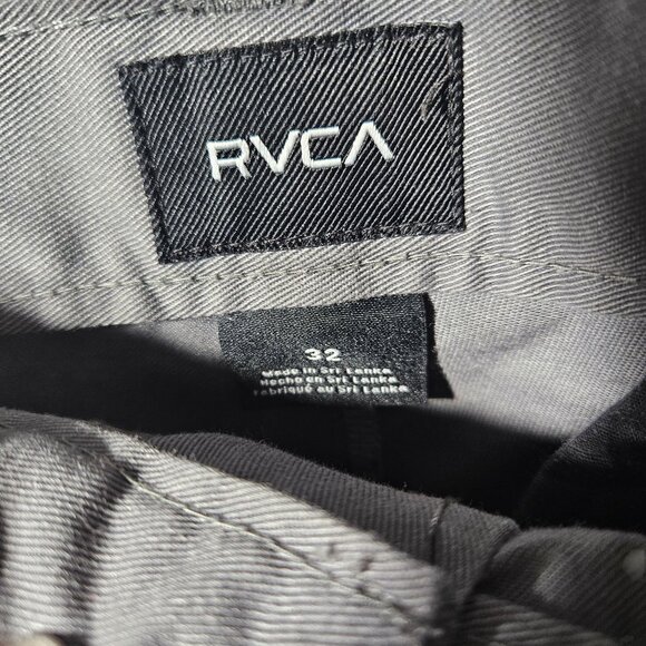 RVCA The Week-End Chino Shorts Gray Mens Casual Fit Size 32 Cotton Blend - Picture 3 of 6